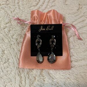 Jim Ball Jewelry Hematite/Black Nickel Dangle Earrings BRAND NEW